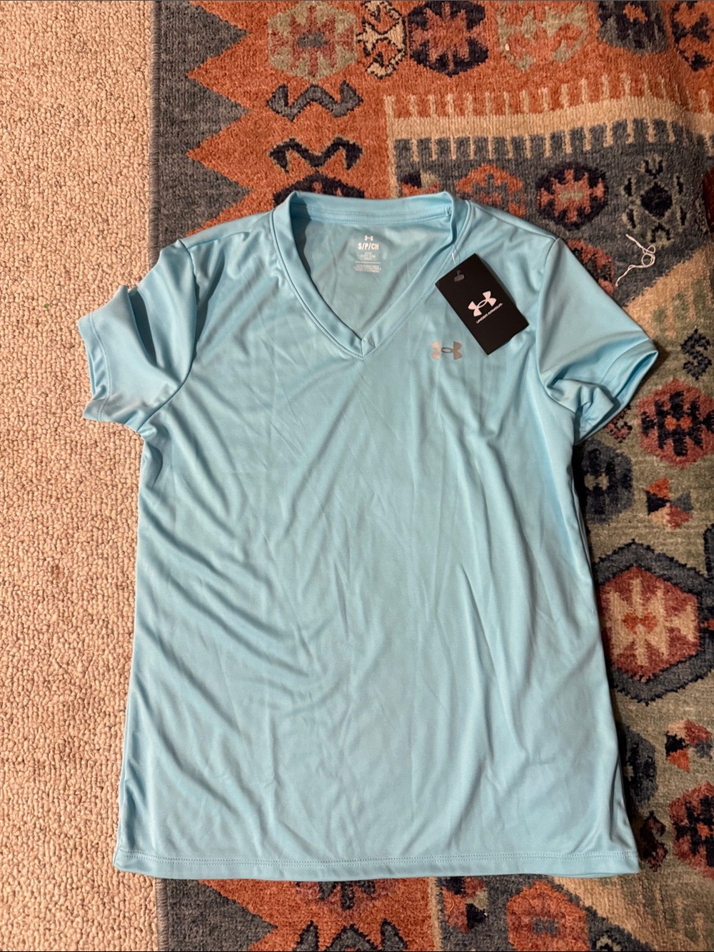 Under Armour Light Blue Men’s V-Neck Performance Polo